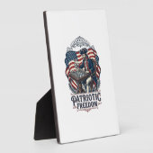 Patriotic Chess Player Vector Graphic Tee フォトプラーク (側面)