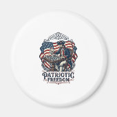 Patriotic Chess Player Vector Graphic Tee マグネット (正面)