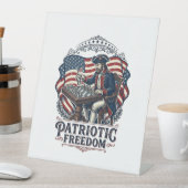 Patriotic Chess Player Vector Graphic Tee 台座サイン (インサイチュ)