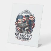 Patriotic Chess Player Vector Graphic Tee 台座サイン (正面)