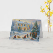 Patriotic Christmas Card Veteran Holiday Card  カード (黄色い花)