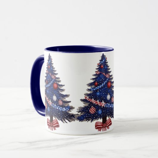 Patriotic Christmas Mug マグカップ (正面左)