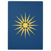 Patriotic Clipboard with flag of Macedonia, Greece クリップボード (裏面)