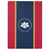 Patriotic Clipboard with flag of Mississippi, USA クリップボード (裏面)