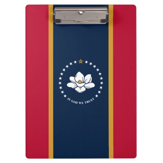 Patriotic Clipboard with flag of Mississippi, USA クリップボード (正面)