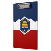 Patriotic Clipboard with flag of Utah, USA クリップボード (左)