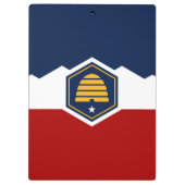 Patriotic Clipboard with flag of Utah, USA クリップボード (裏面)