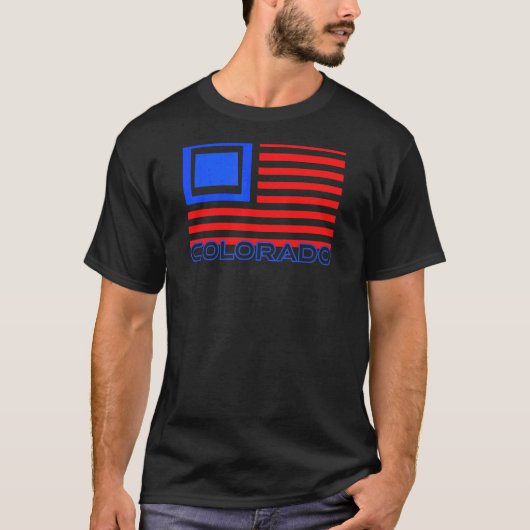 Patriotic Colorado Usa国旗Coloradan Loc Tシャツ (正面)