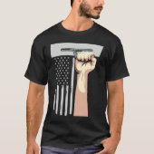 Patriotic Concrete Finisher Construction Worker US Tシャツ (正面)
