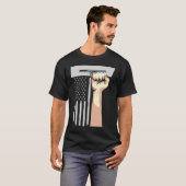 Patriotic Concrete Finisher Construction Worker US Tシャツ (正面フル)