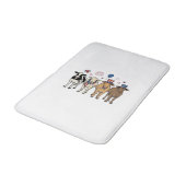 Patriotic Cow Lineup Vintage Vector Shirt Design_1 バスマット (アングル)