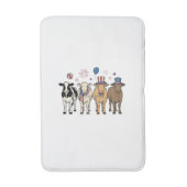 Patriotic Cow Lineup Vintage Vector Shirt Design_1 バスマット (正面縦)