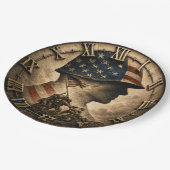 Patriotic Cowboy Rustic USA ペーパープレート (アングル)