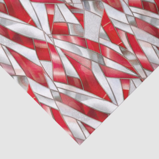 Patriotic Crimson Silver Weave 薄葉紙 (詳細)
