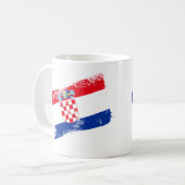 Patriotic Croatia Coffee Mug – Croatian Flag & Cre コーヒーマグカップ (正面左)