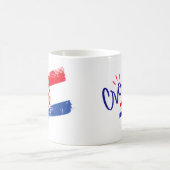 Patriotic Croatia Coffee Mug – Croatian Flag & Cre コーヒーマグカップ (中央)