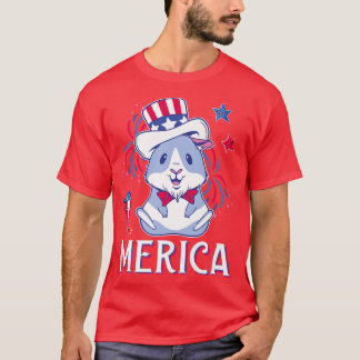 Patriotic Cute American Guinea Pig 4th of July Me Tシャツ