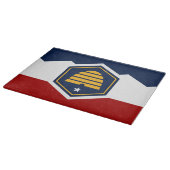 Patriotic cutting board with Flag of Utah, US カッティングボード (角)