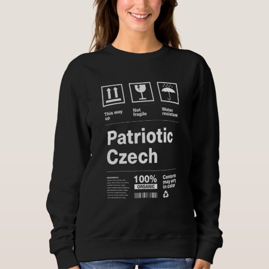 Patriotic Czech Patriotism Czech Republic Country  スウェットシャツ (正面)