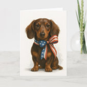 Patriotic Dachshund カード (正面)