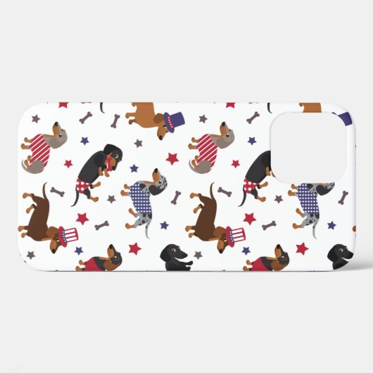 Patriotic Dachshund Case-Mate iPhoneケース (裏面 (横))