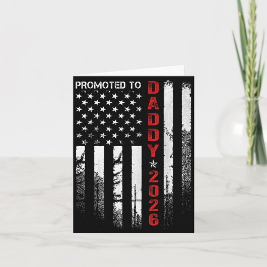 Patriotic Dad 2026 Promoted To Daddy Est 2026 New  カード (正面)