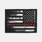 Patriotic Dad 2026 Promoted To Daddy Est 2026 New  フリースブランケット (正面(横))