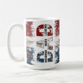 Patriotic Dad Father's Day Ceramic Mug コーヒーマグカップ (左)