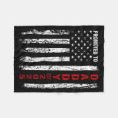 Patriotic Dad Promoted To Daddy Est 2025 New Dad 2 フリースブランケット (正面(横))