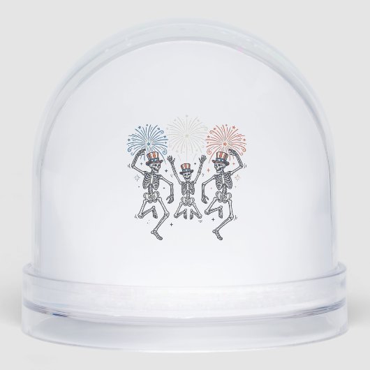 Patriotic Dancing Skeleton Fireworks Vintage Shirt (正面)