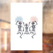Patriotic Dancing Skeleton Fireworks Vintage Shirt ウィンドウサイン (シート2)