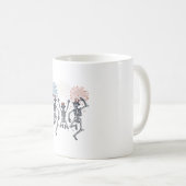 Patriotic Dancing Skeleton Fireworks Vintage Shirt コーヒーマグカップ (正面右)