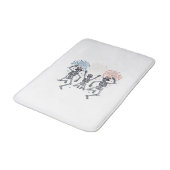 Patriotic Dancing Skeleton Fireworks Vintage Shirt バスマット (アングル)