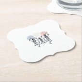 Patriotic Dancing Skeleton Fireworks Vintage Shirt ペーパーコースター (アングル)