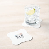 Patriotic Dancing Skeleton Fireworks Vintage Shirt ペーパーコースター (インサイチュ)