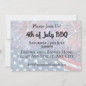 Patriotic Distressed Flag July 4th Invitation 招待状 (裏面)