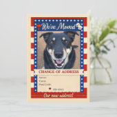 Patriotic Dog Change of Address Card 招待状 (スタンド正面)