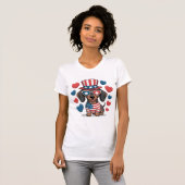 Patriotic Dog Lover USA Shirt Tシャツ (正面フル)