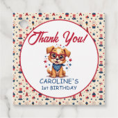Patriotic Doggy Boy First Birthday フェイバータグ (正面)