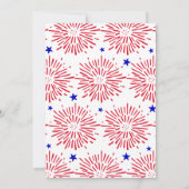 Patriotic Doodle Independence Day BBQ 招待状 (裏面)