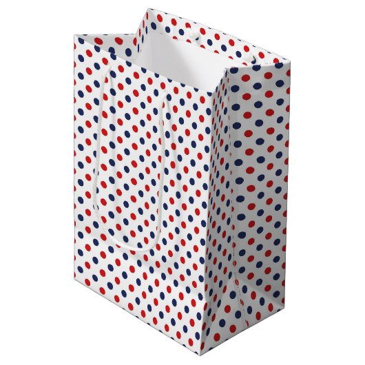 Patriotic Dots Gift Bag ミディアムペーパーバッグ (正面アングル)