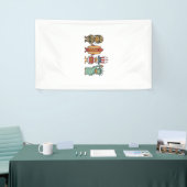 Patriotic Duck and Hot Dog Vintage Vector Shirt_1 横断幕 (トレードショー)