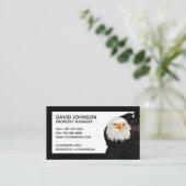 Patriotic Eagle不動産管理はっきりしたブラック縁ど 名刺 (スタンド正面)