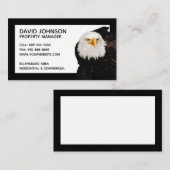 Patriotic Eagle不動産管理はっきりしたブラック縁ど 名刺 (正面/裏面)