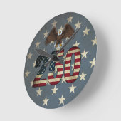 Patriotic Eagle 250 USA Semiquincentennial ラウンド壁時計 (傾斜)