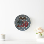 Patriotic Eagle 250 USA Semiquincentennial ラウンド壁時計 (ホーム)
