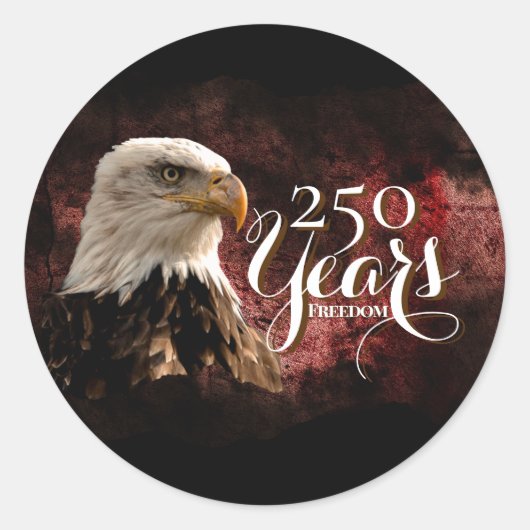 Patriotic Eagle 250 Years Sticker ラウンドシール (正面)