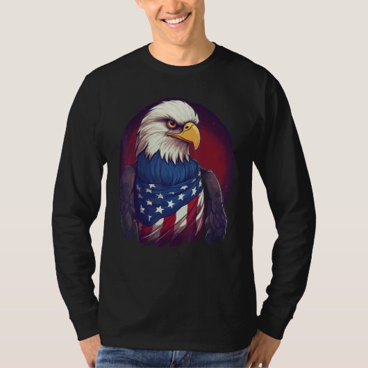 Patriotic Eagle 4th Of July_3 Tシャツ (正面)