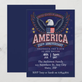 Patriotic Eagle America 250th Anniversary 招待状
