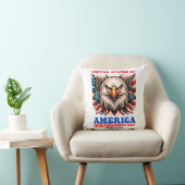 Patriotic Eagle Americana Throw Pillow クッション (椅子)